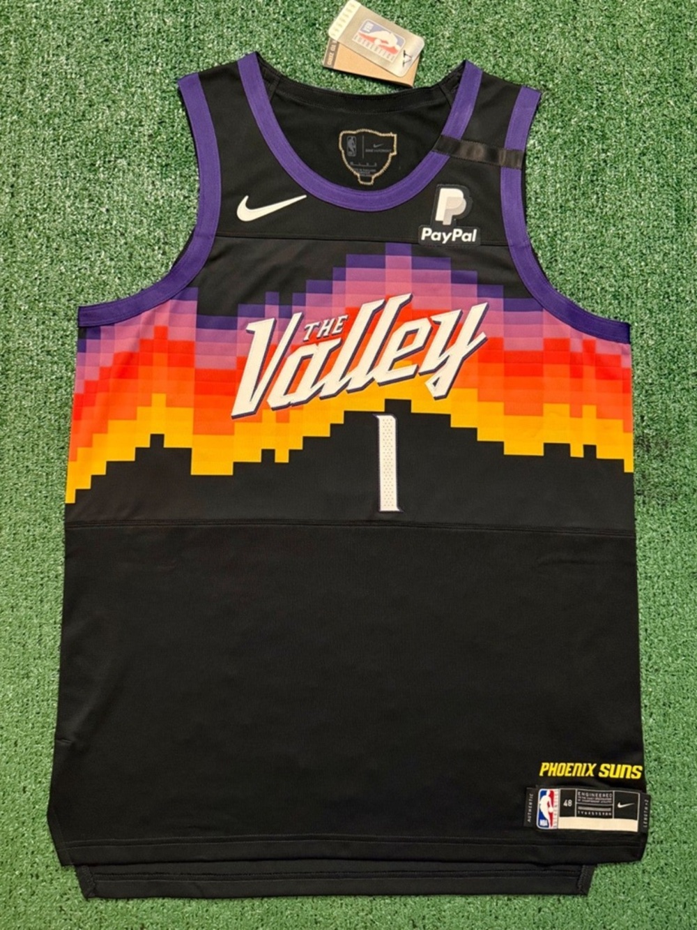 Authentic Devin Booker Phoenix Suns 2021 NBA Finals Nike VaporKnit Jersey Sz 48